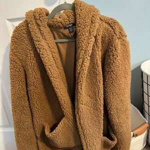 Lord & Taylor Warm Brown Teddy Jacket